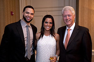 Deron Williams, wife and President W. J. Clinton